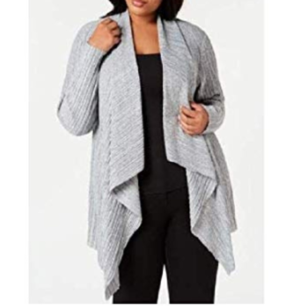 Alfani Duster Open Waterfall Front Cardigan